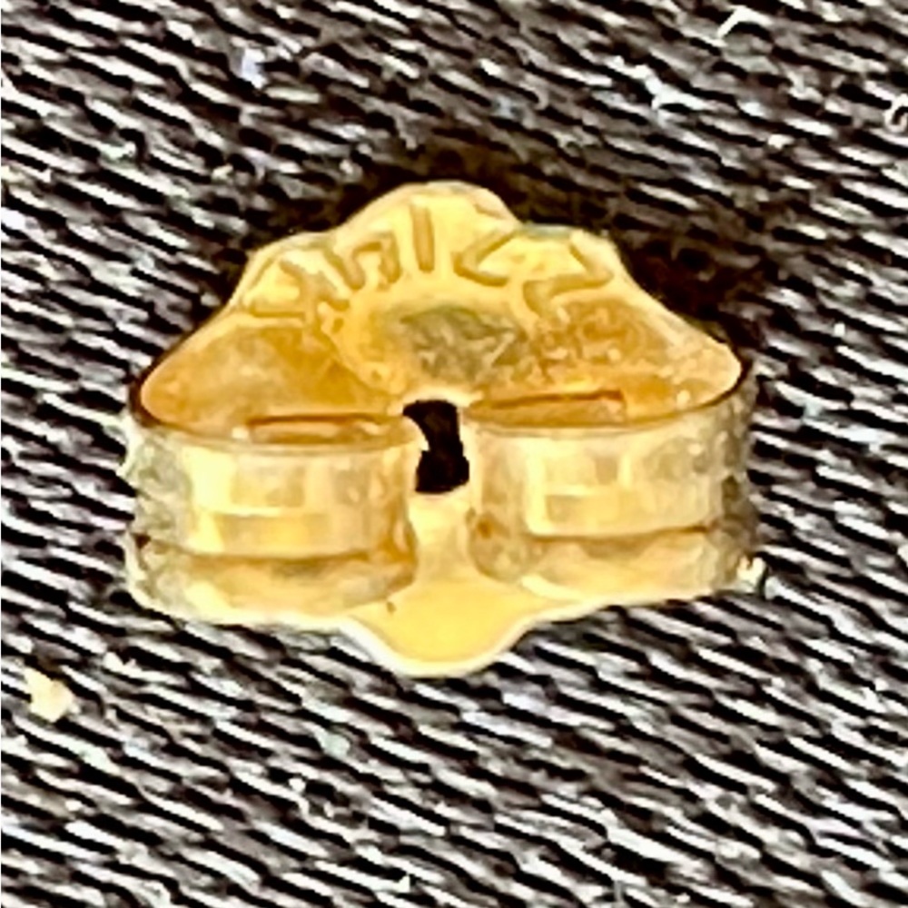 14K Yellow Gold replacement earring back *SINGLE*
